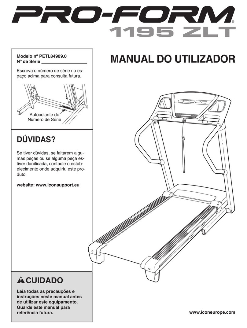 Pro-Form 1195 Zlt Cwl Treadmill Setup guide