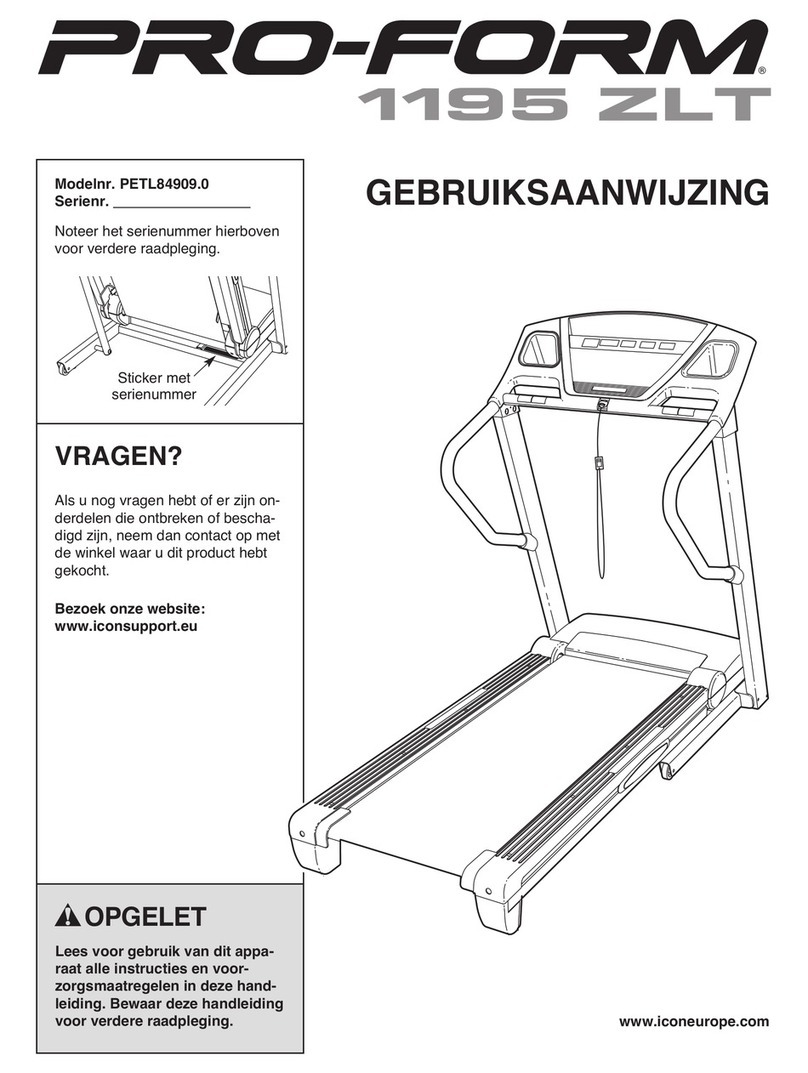 Pro-Form 1195 Zlt Cwl Treadmill System manual Pro-Form 1195 Zlt Cwl Treadmill System manual