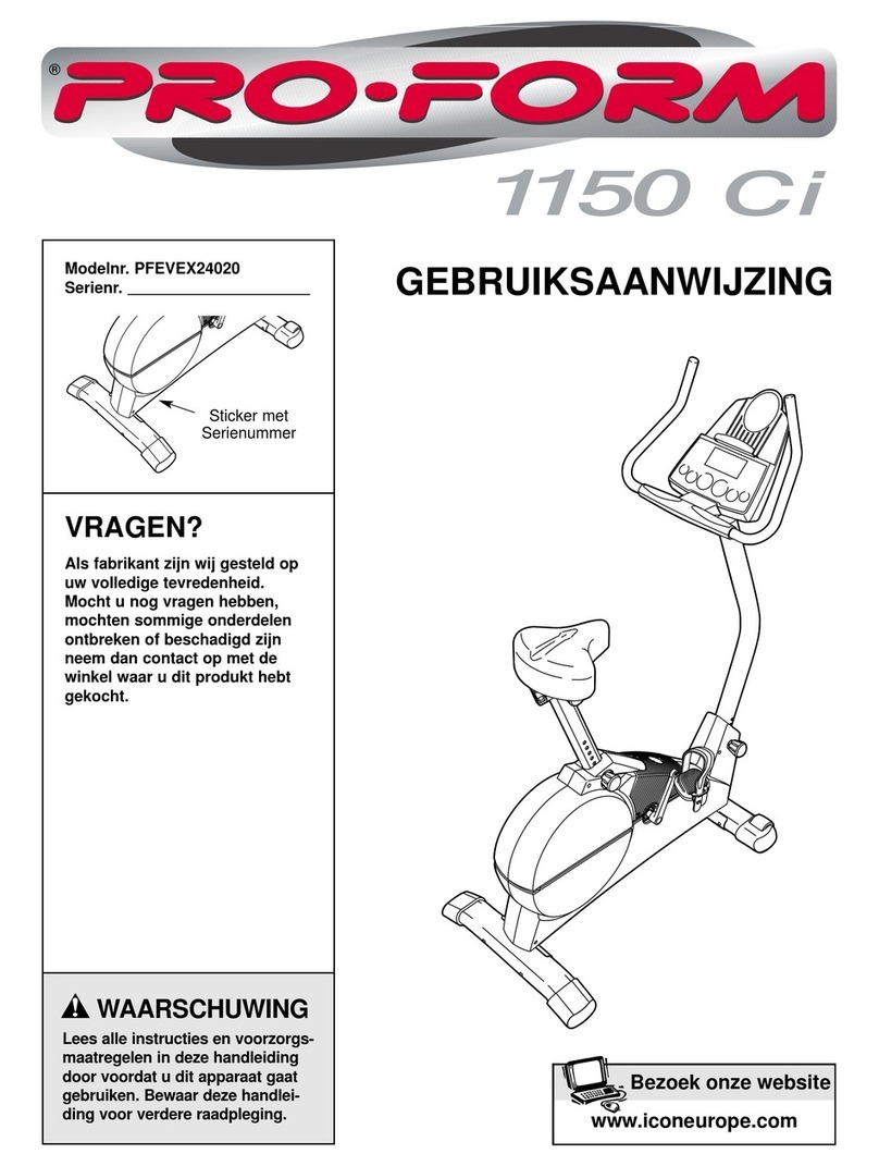 Pro-Form 1150ci System manual