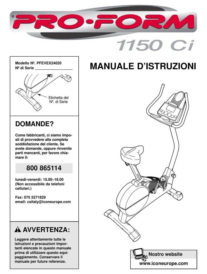 Pro-Form 1150ci Manuale d'istruzioni