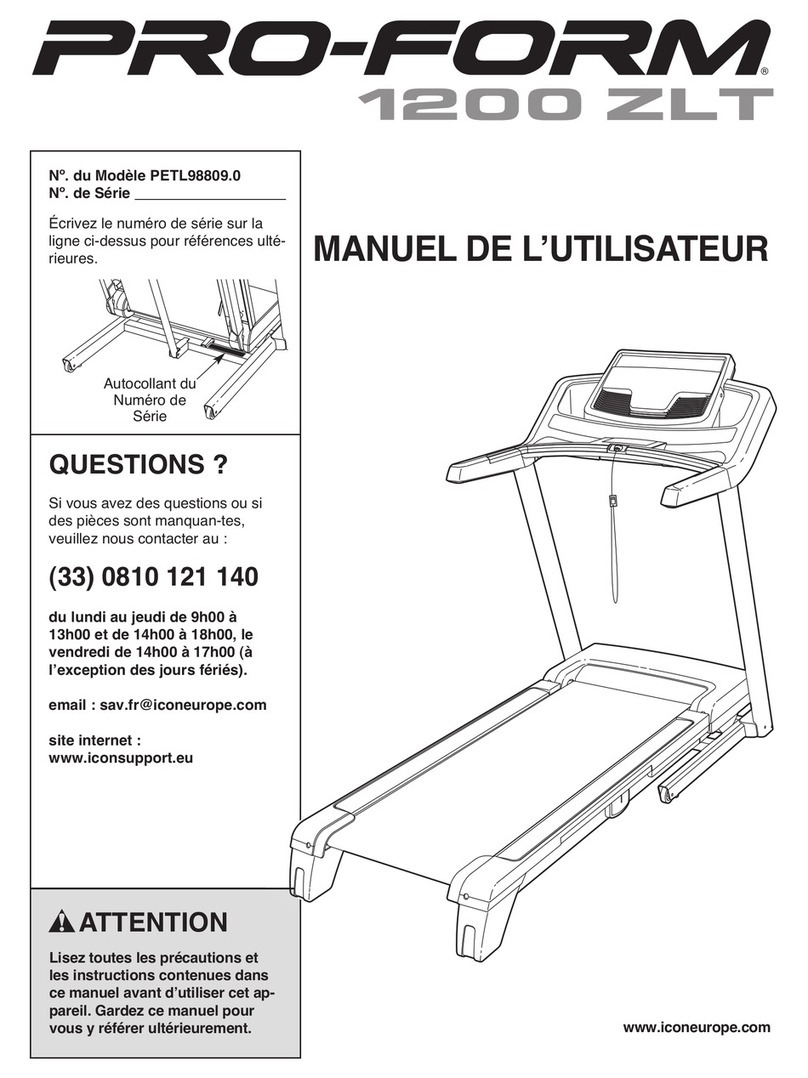 Pro-Form 1200 Zlt Treadmill User manual Pro-Form 1200 Zlt Treadmill User manual