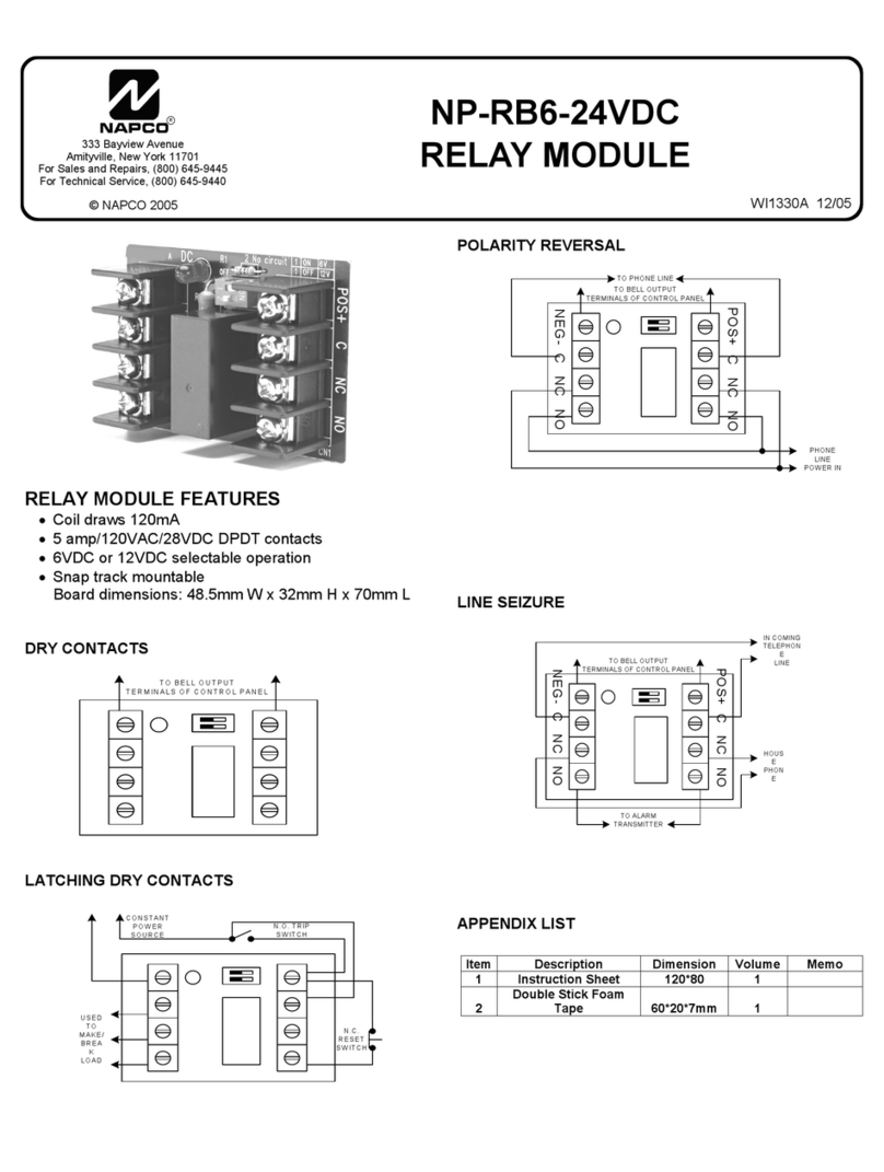 NAPCO NP-RB6-24VDC Features