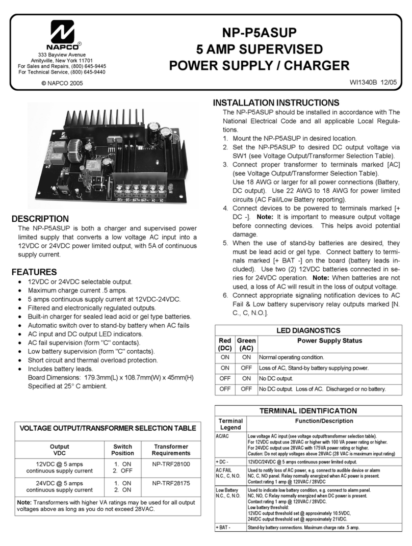 NAPCO NP-P5ASUP instructions