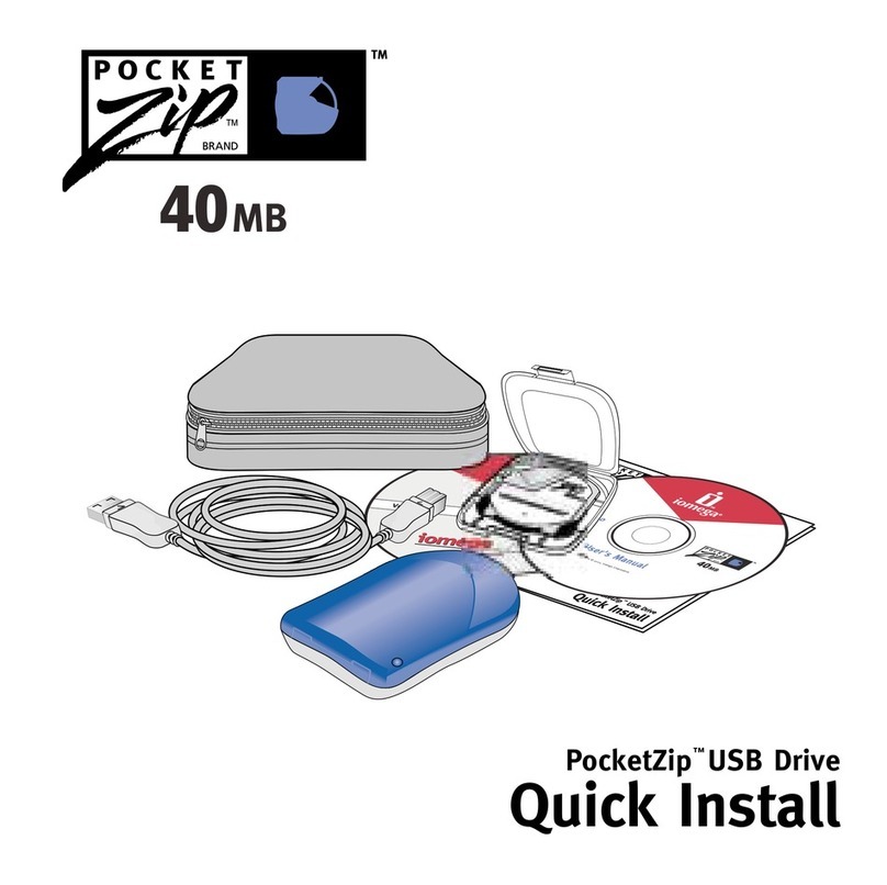 Iomega PocketZip USB Drive Quick install