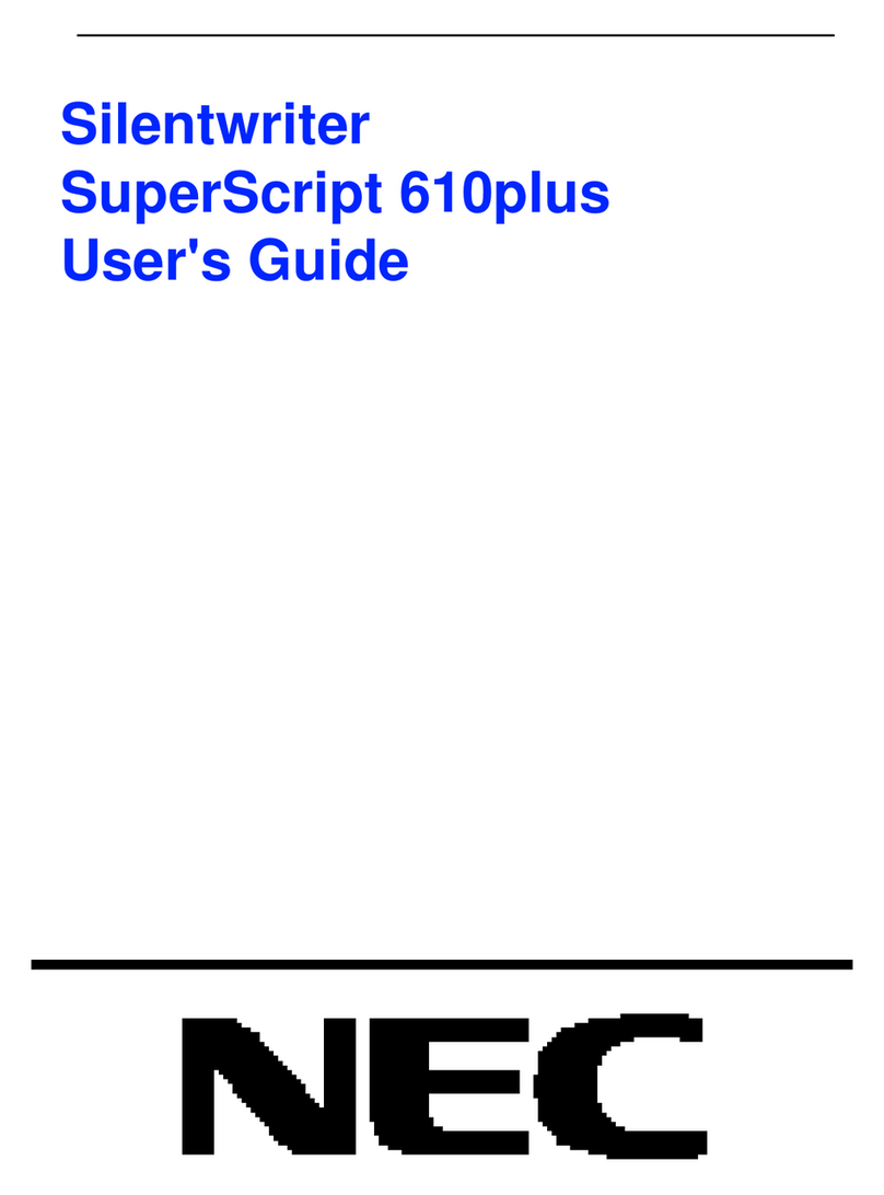NEC SuperScript 610plus User manual