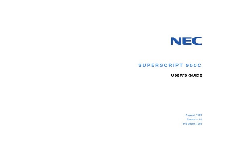 NEC SuperScript 950C User manual