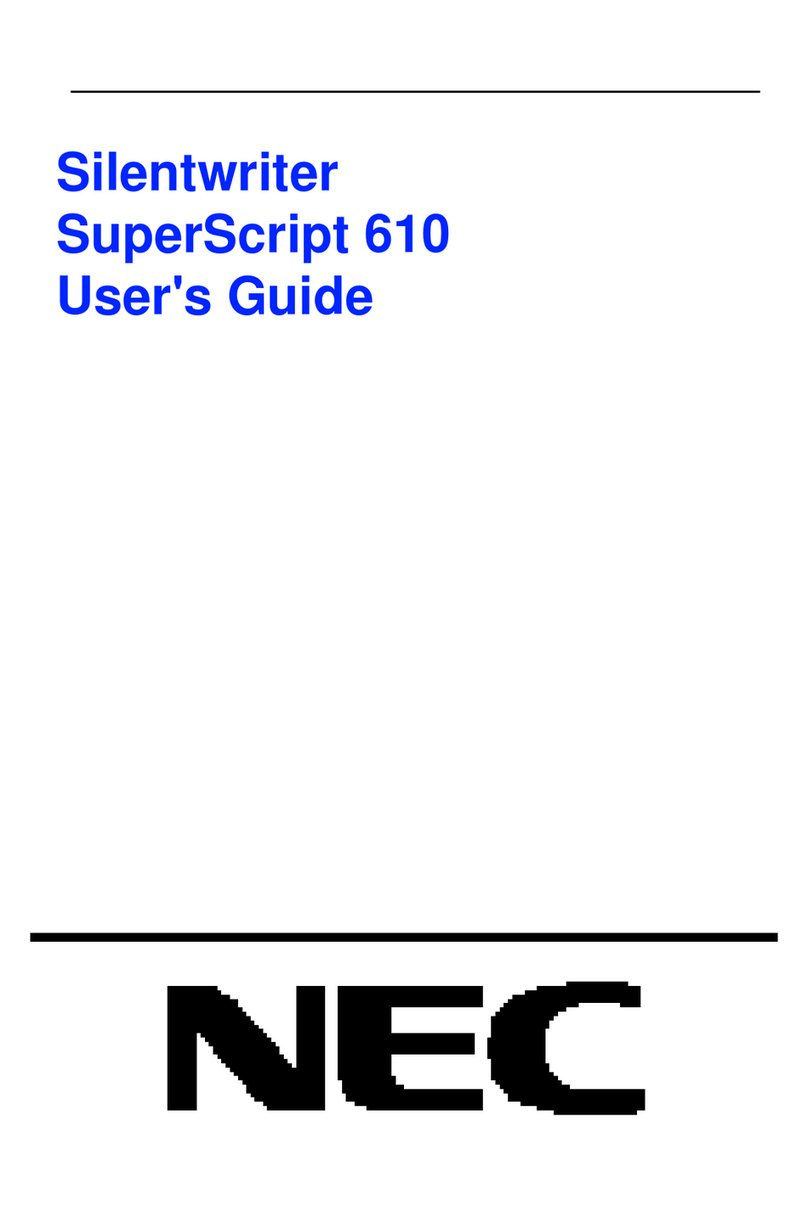 NEC SuperScript 610 User manual