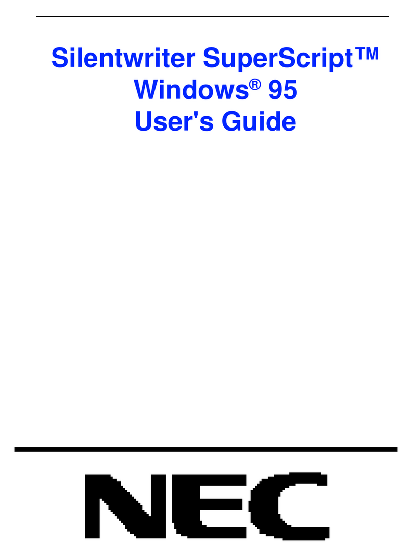 NEC SuperScript 610 User manual