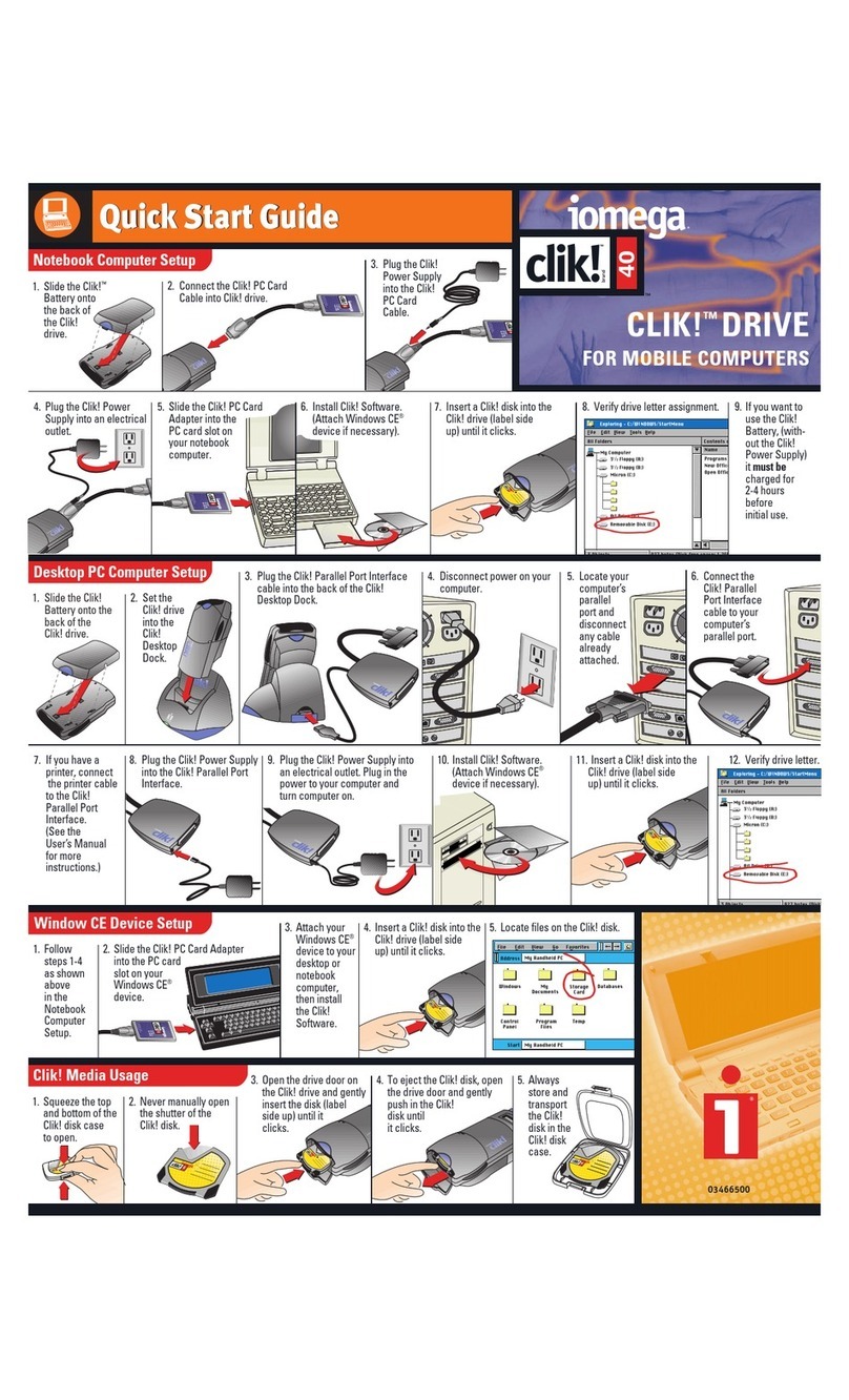 Iomega Clik! drive 40 User manual