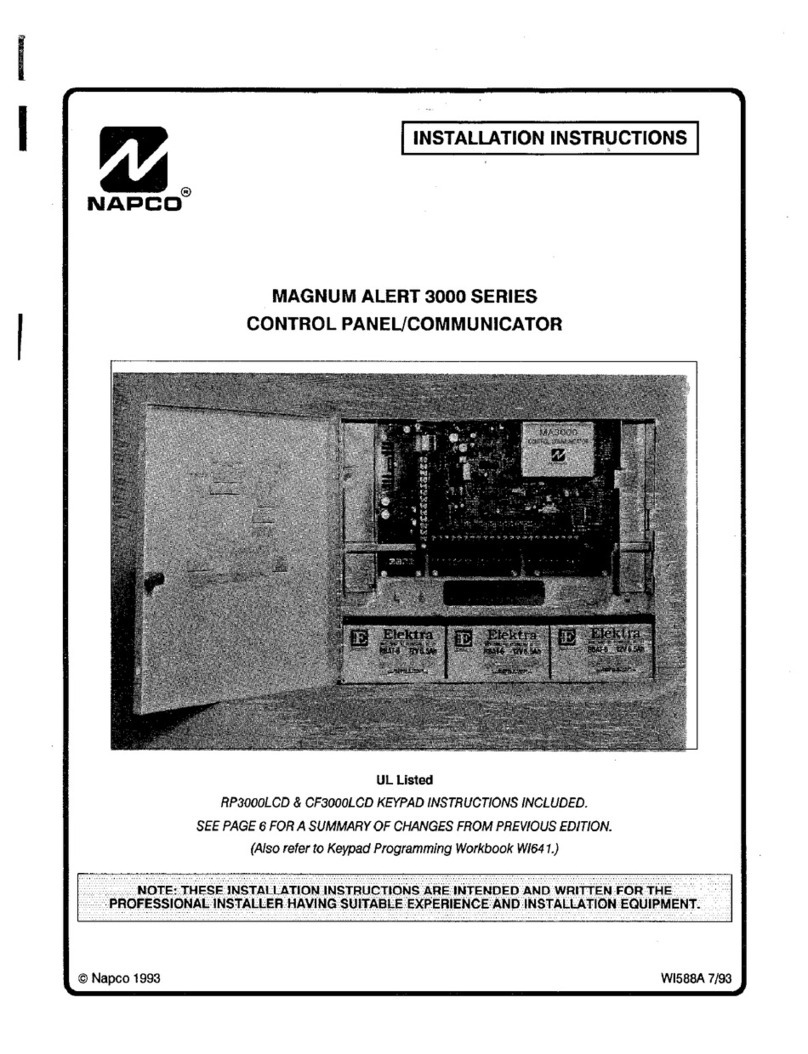 NAPCO MAGNUM ALERT 3000 FIRE ALARM User manual