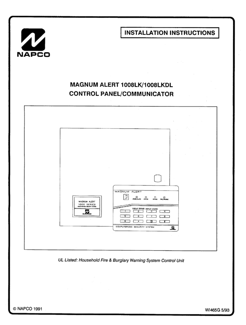 NAPCO Magnum Alert 1008LK installation instructions