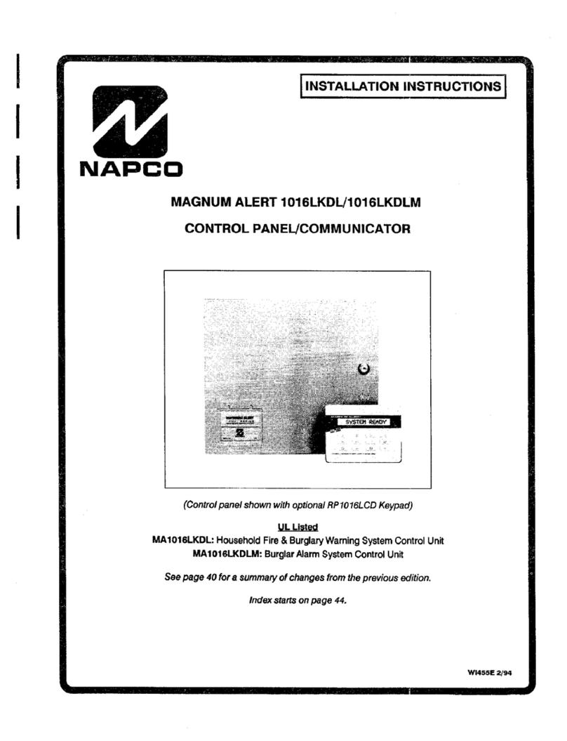 NAPCO Magnum Alert 1016LKDL installation instructions NAPCO Magnum Alert 1016LKDL installation instructions