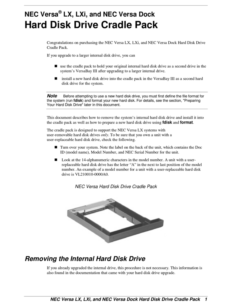 NEC VERSA DOCK - SERVICE User manual