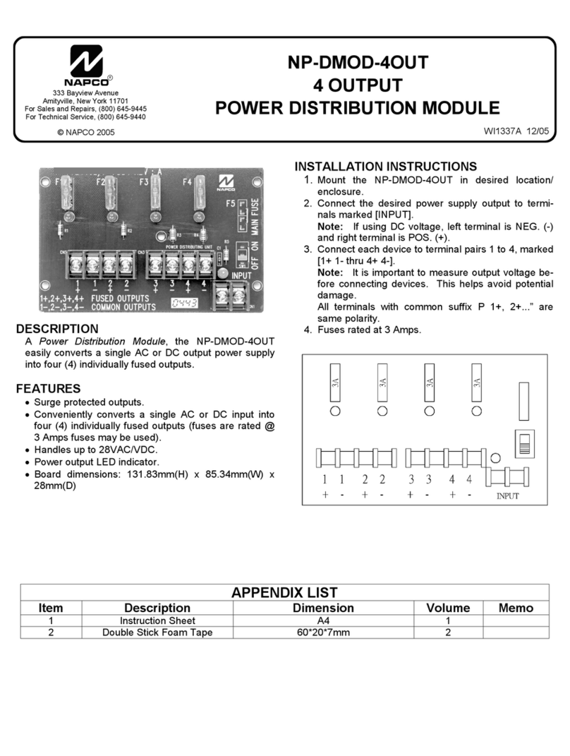 NAPCO NP-DMOD-4OUT User manual