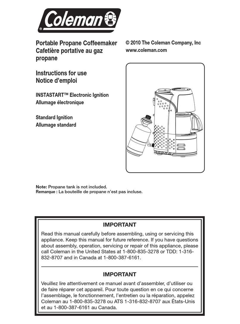 Coleman Portable Propane Coffeemaker User manual