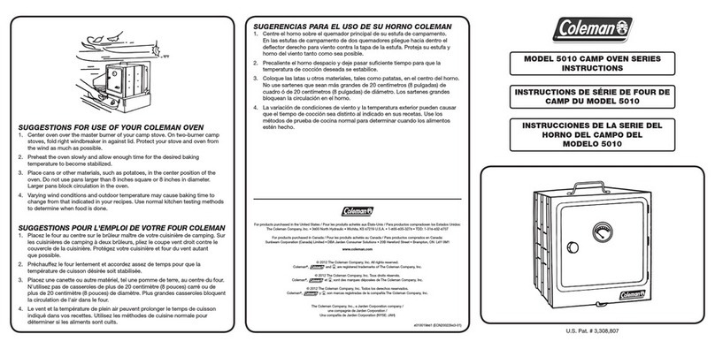 Coleman 5010 instructions
