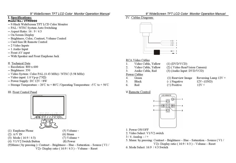 Vision Tech VTM9000 Operation manual