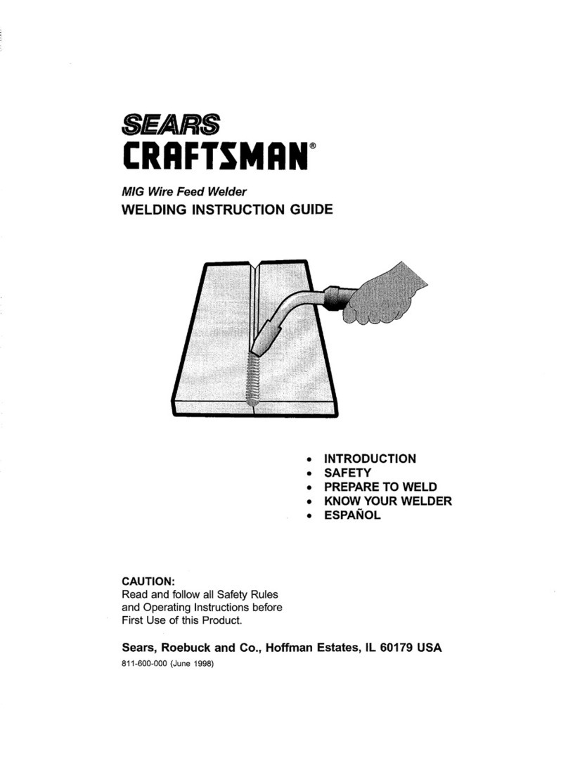 Sears MIG Wire Feed Welder Welding instruction guide