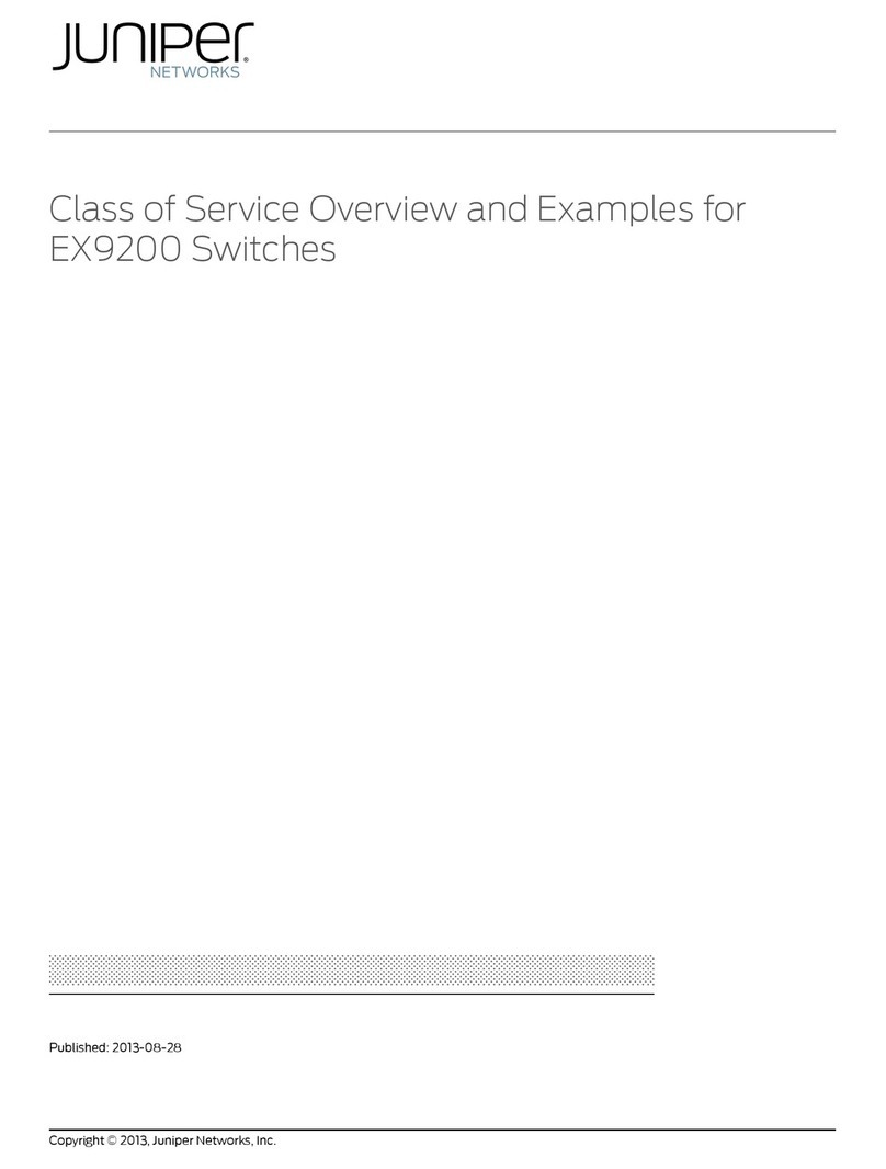 Juniper EX9200 Series Installation guide Juniper EX9200 Series Installation guide
