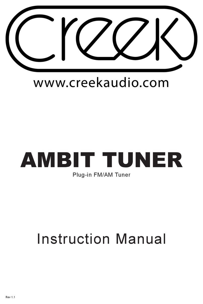 Creek Audio AMBIT TUNER instruction manual