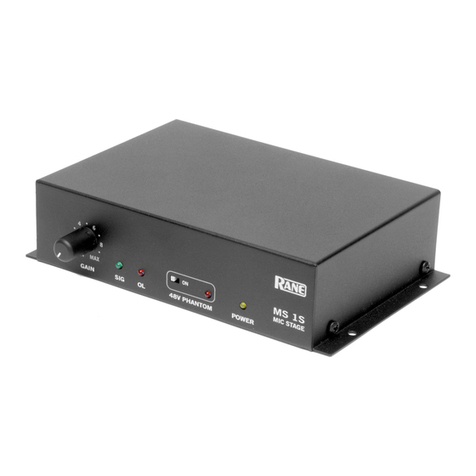 Rane MS1S User manual