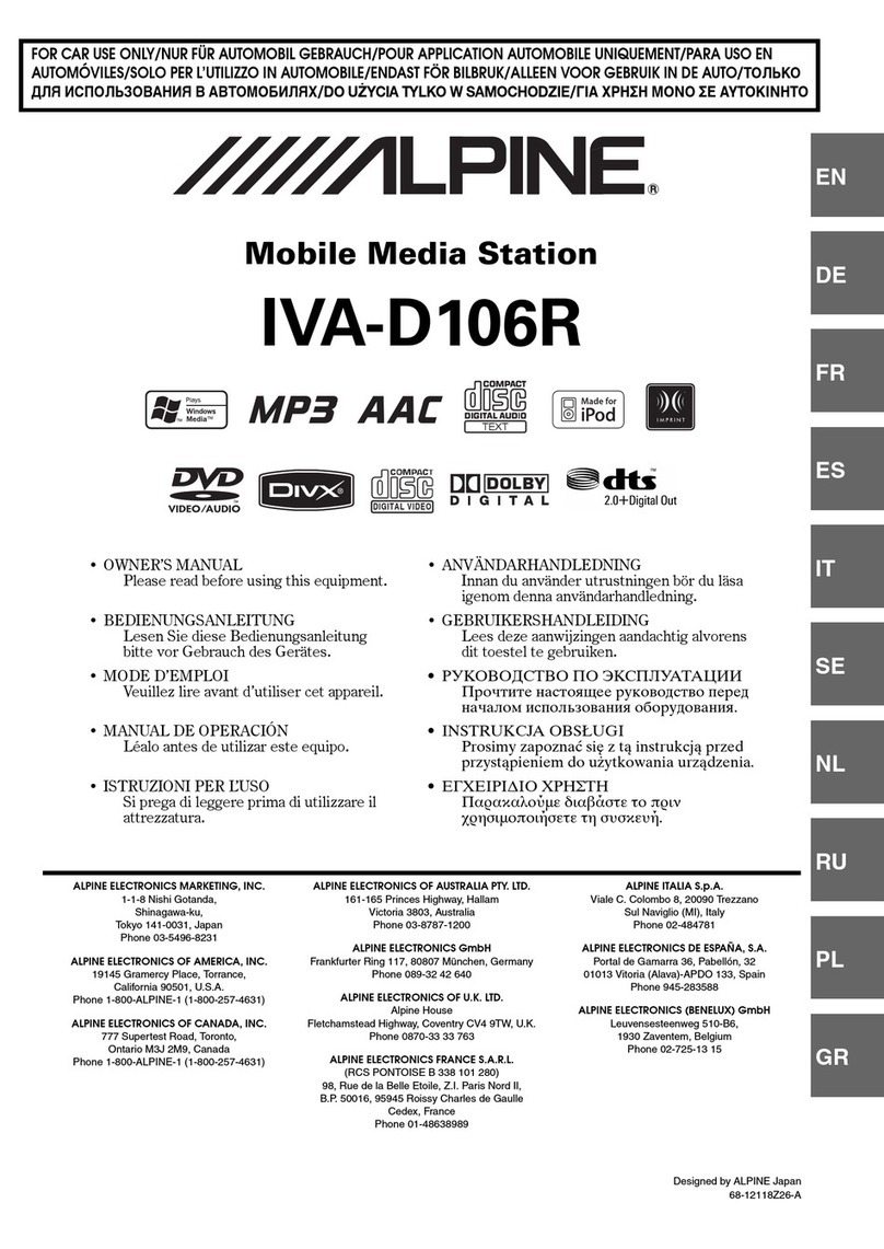 Alpine IVA-D106R User manual