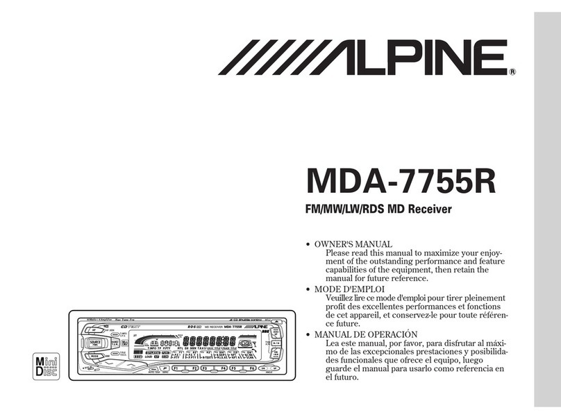 Alpine MDA-7755R owner's manual