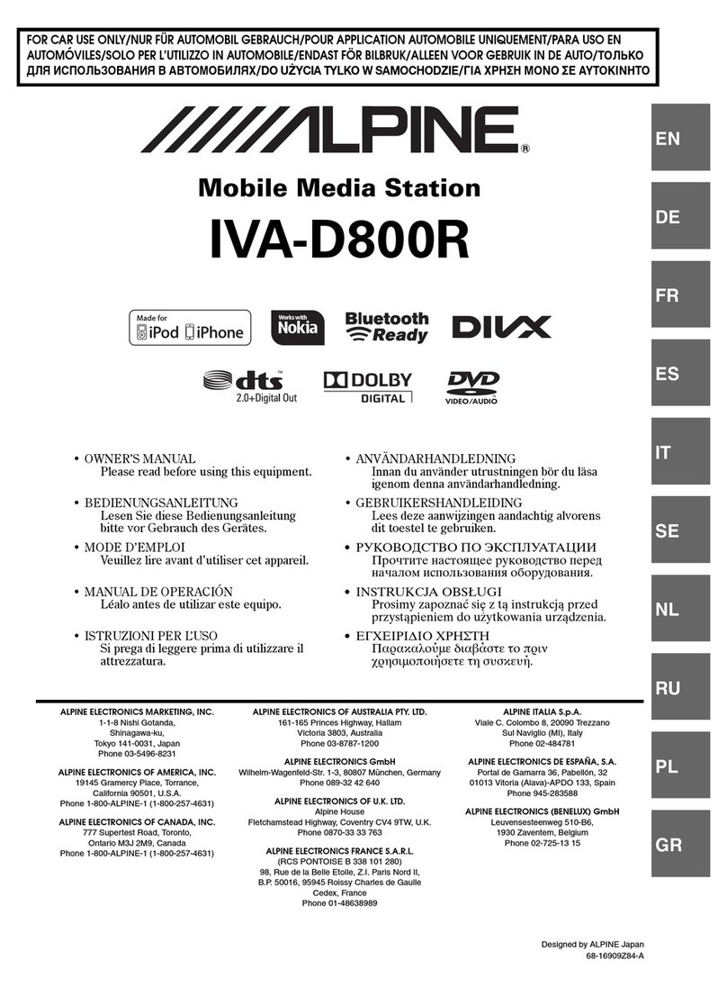Alpine IVA-D800R User manual
