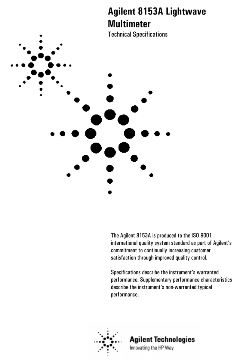 Agilent Technologies 8153A User manual