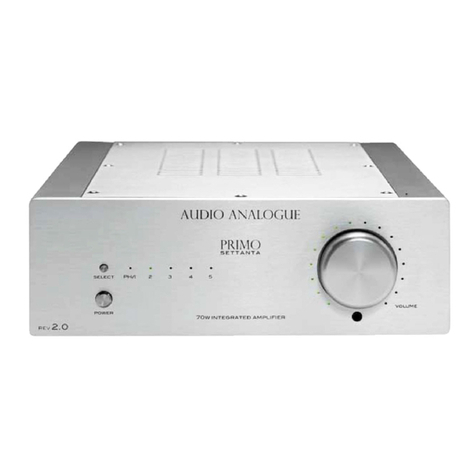Audio Analogue PRIMO INTEGRATED AMPLIFIER User manual