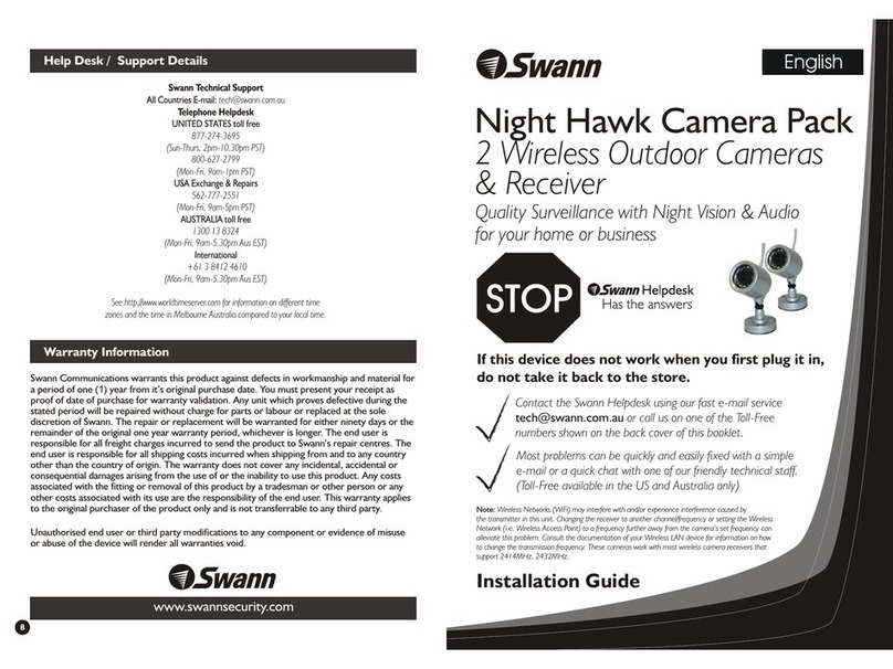 Swann Night Hawk Camera Pack User manual