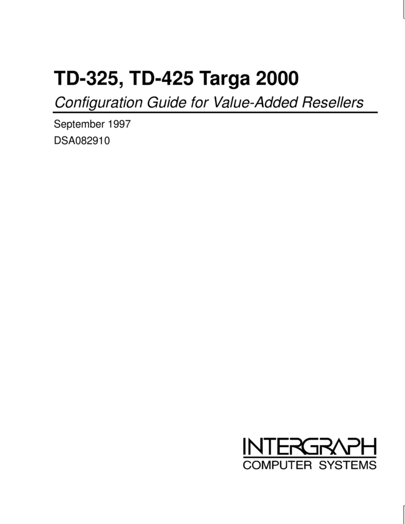 Intergraph TD-325 Targa 2000 Configuration guide