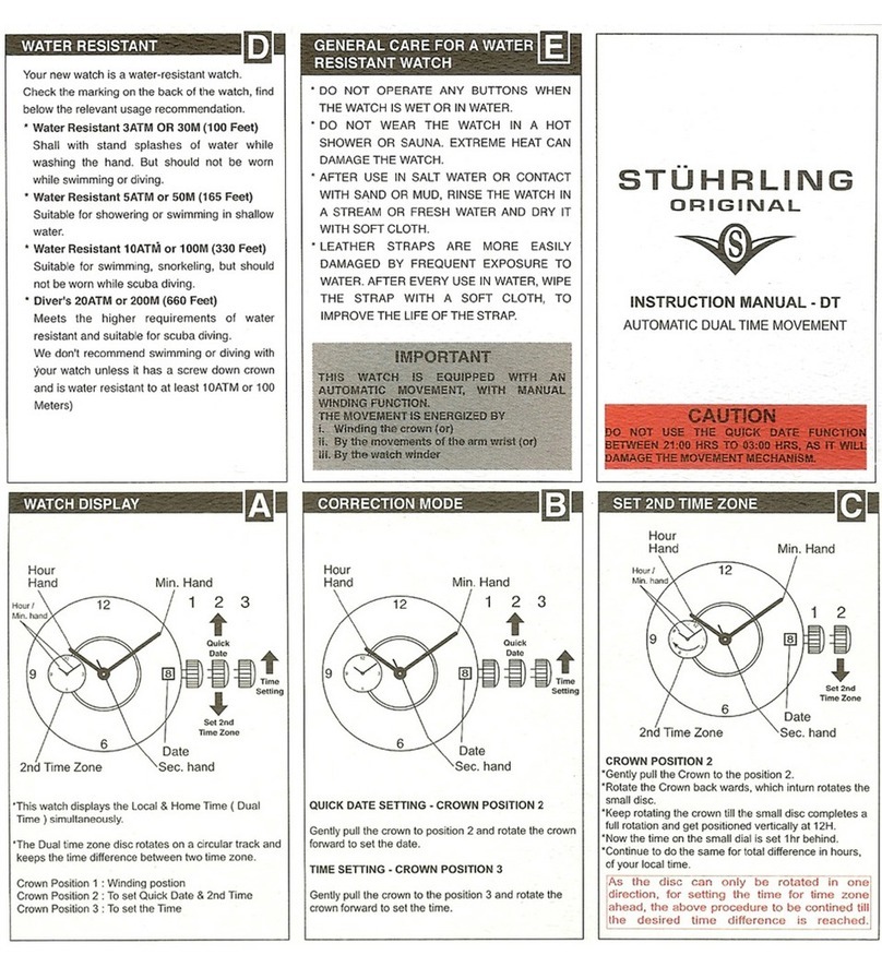 Stuhrling DT instruction manual
