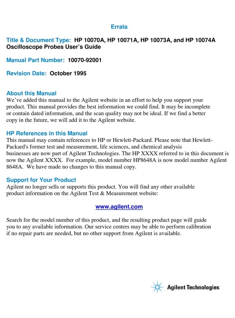 Agilent Technologies HP 10070A User manual
