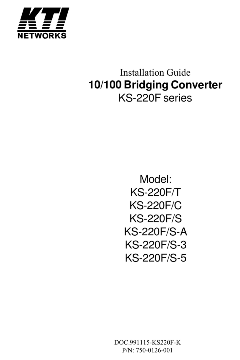 KTI Networks KS-220F/T User manual