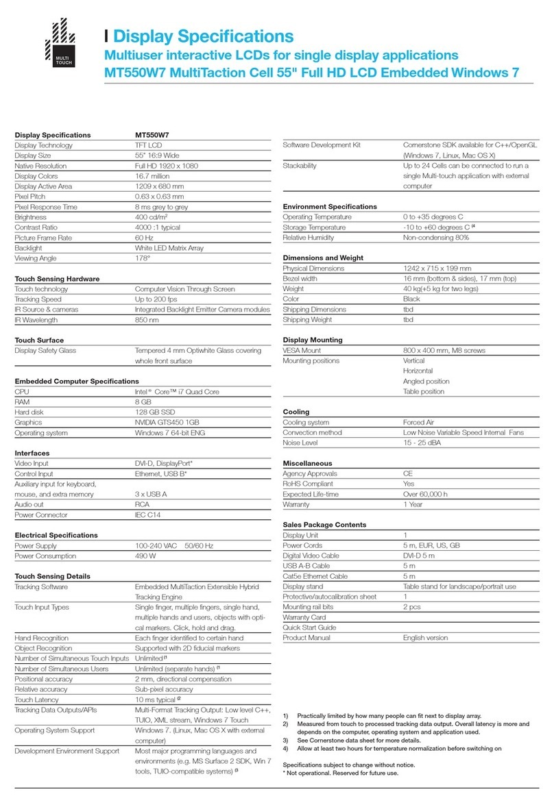MultiTouch MT550W7 User manual
