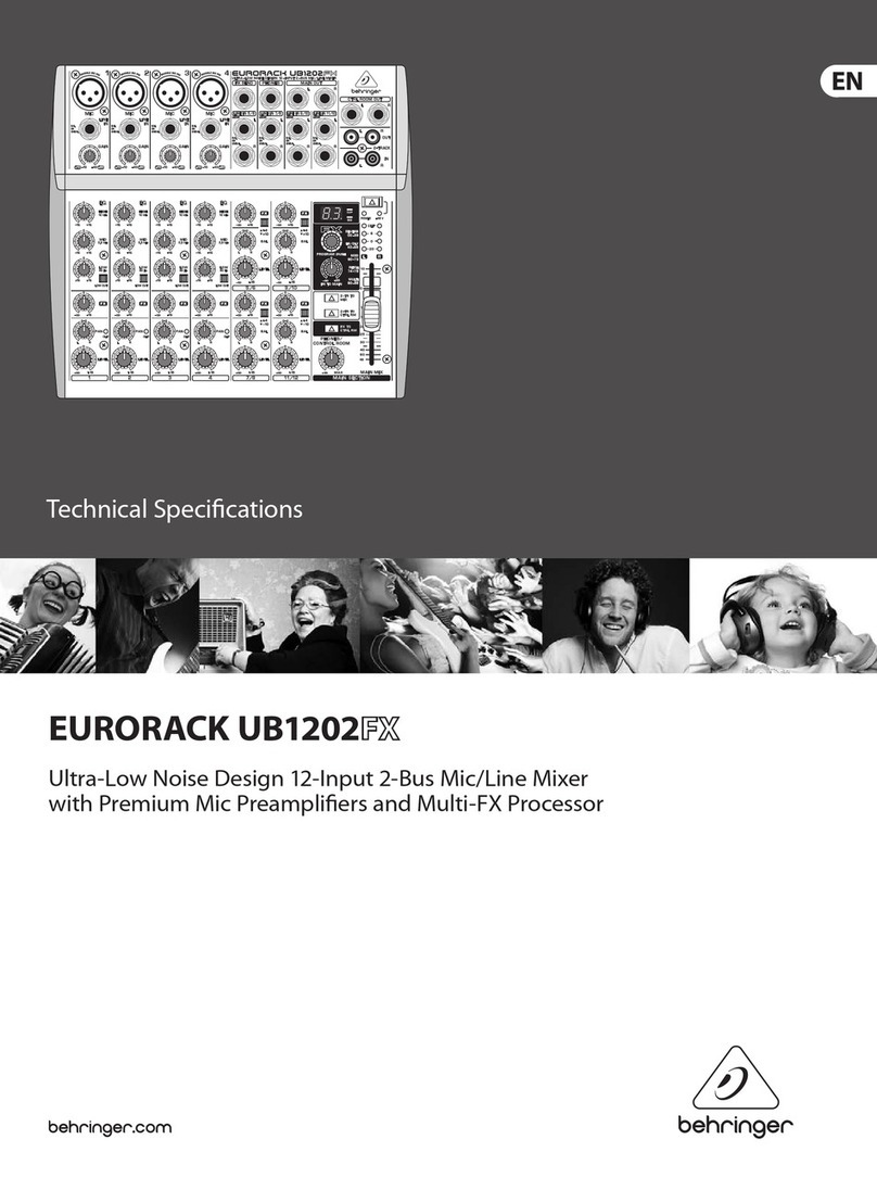 Behringer EURORACK UB1202FX Technical specifications