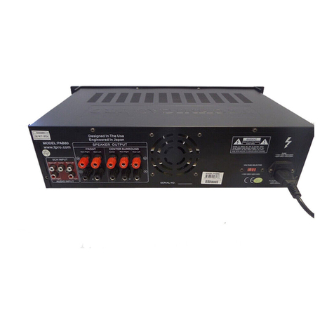 Technical Pro PA-B80 User manual Technical Pro PA-B80 User manual