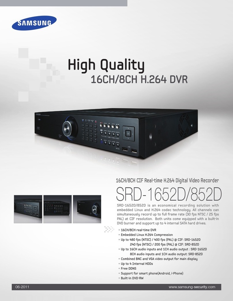 Samsung SRD-1652D Specifications