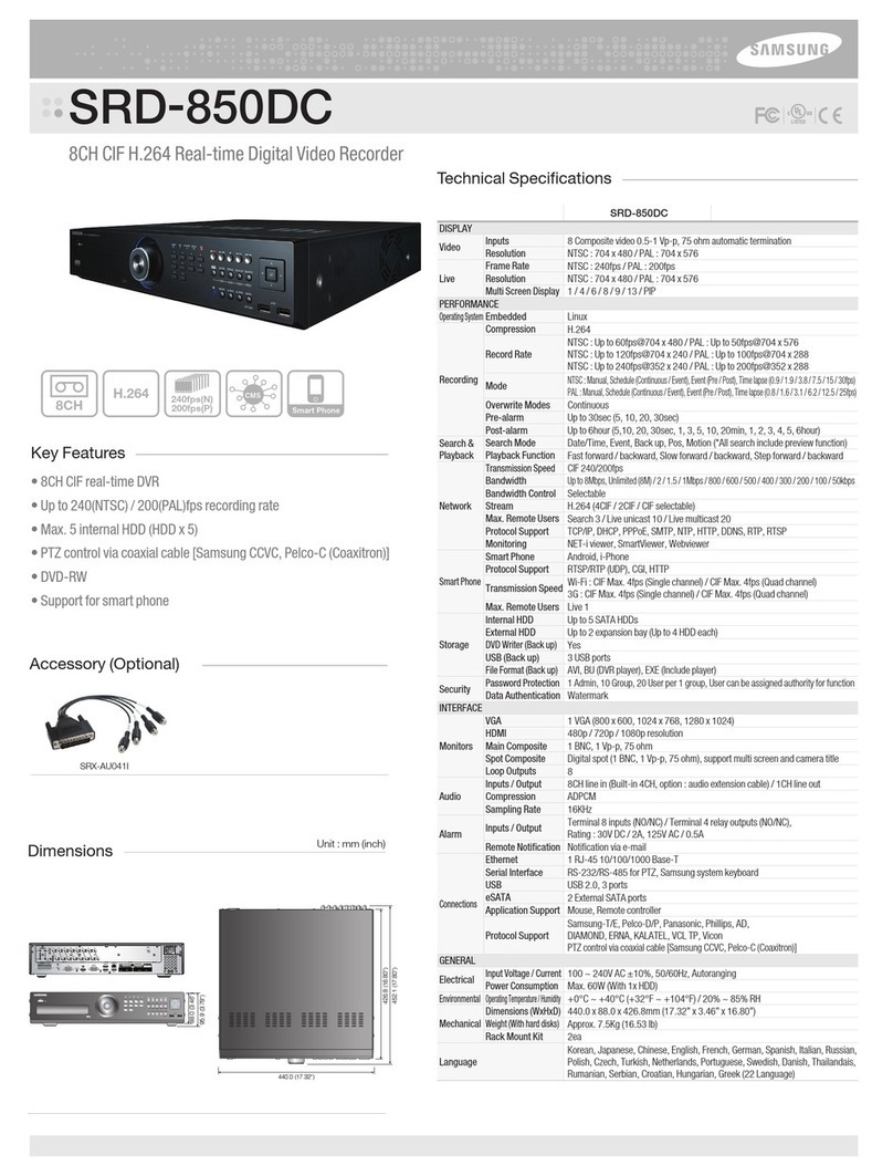 Samsung SRD-850DC User manual