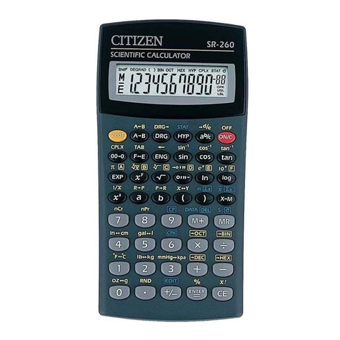 Citizen SR-260 User manual Citizen SR-260 User manual