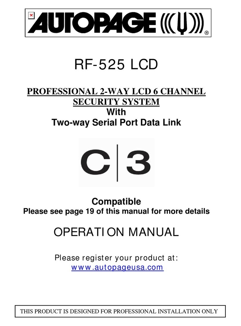 Auto Page RF-525 User manual