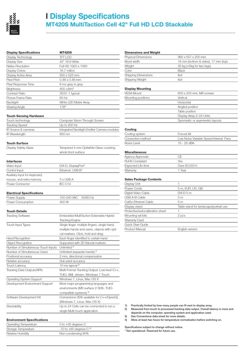 MultiTouch MT420S User manual