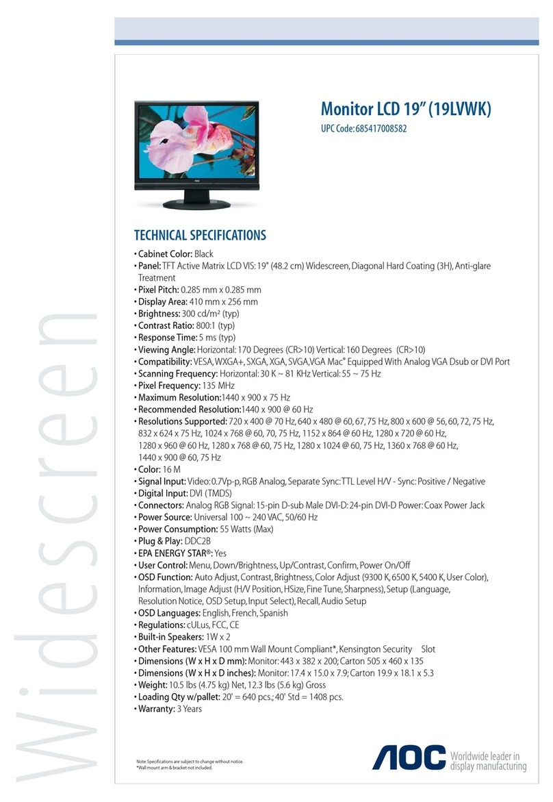 AOC 19LVWK User manual