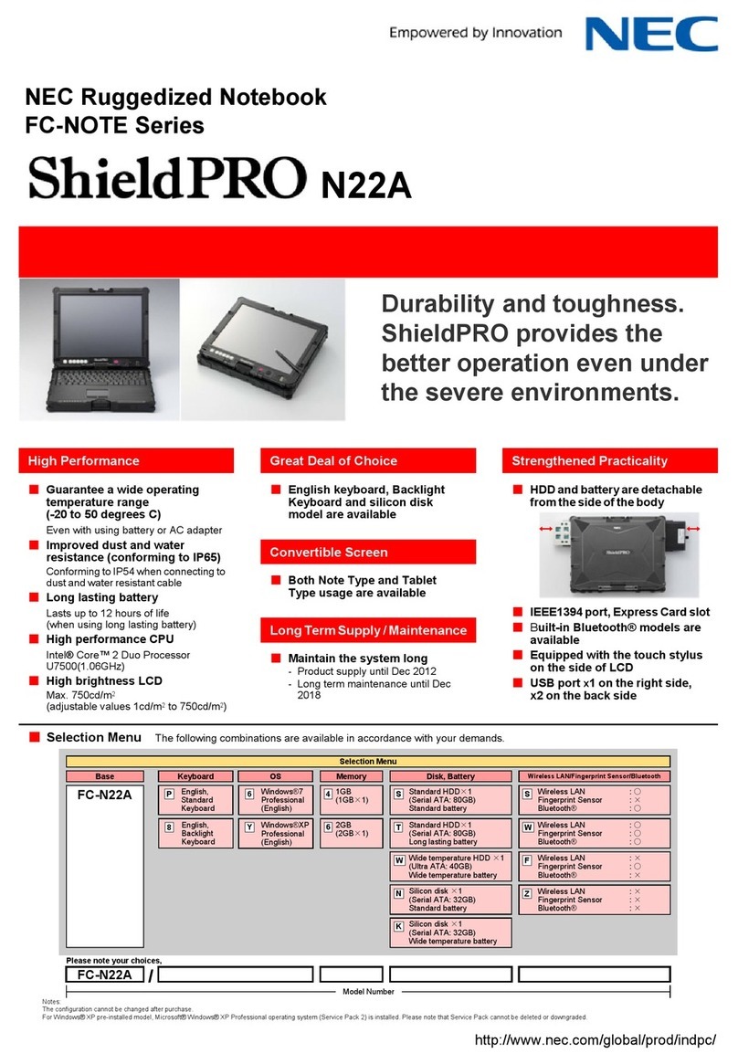NEC ShieldPRO N22A Specifications