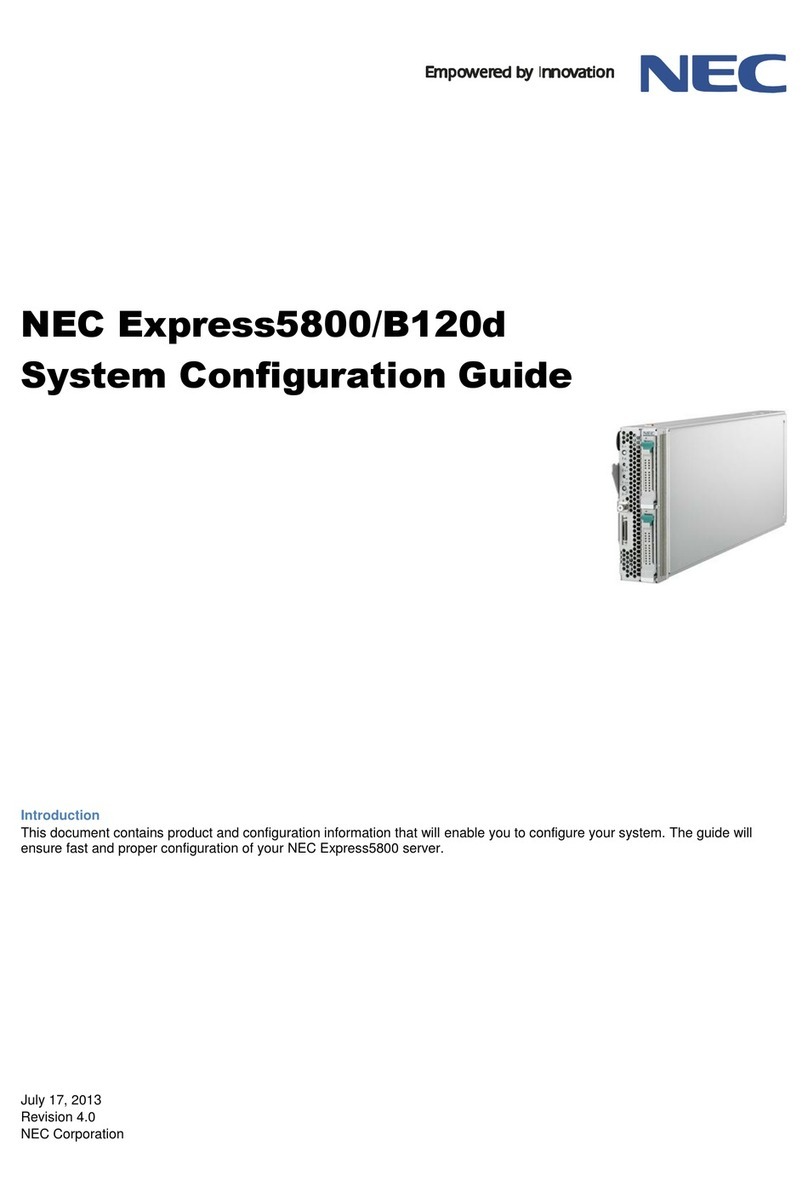 NEC NEC Express5800/B120d System configuration guide