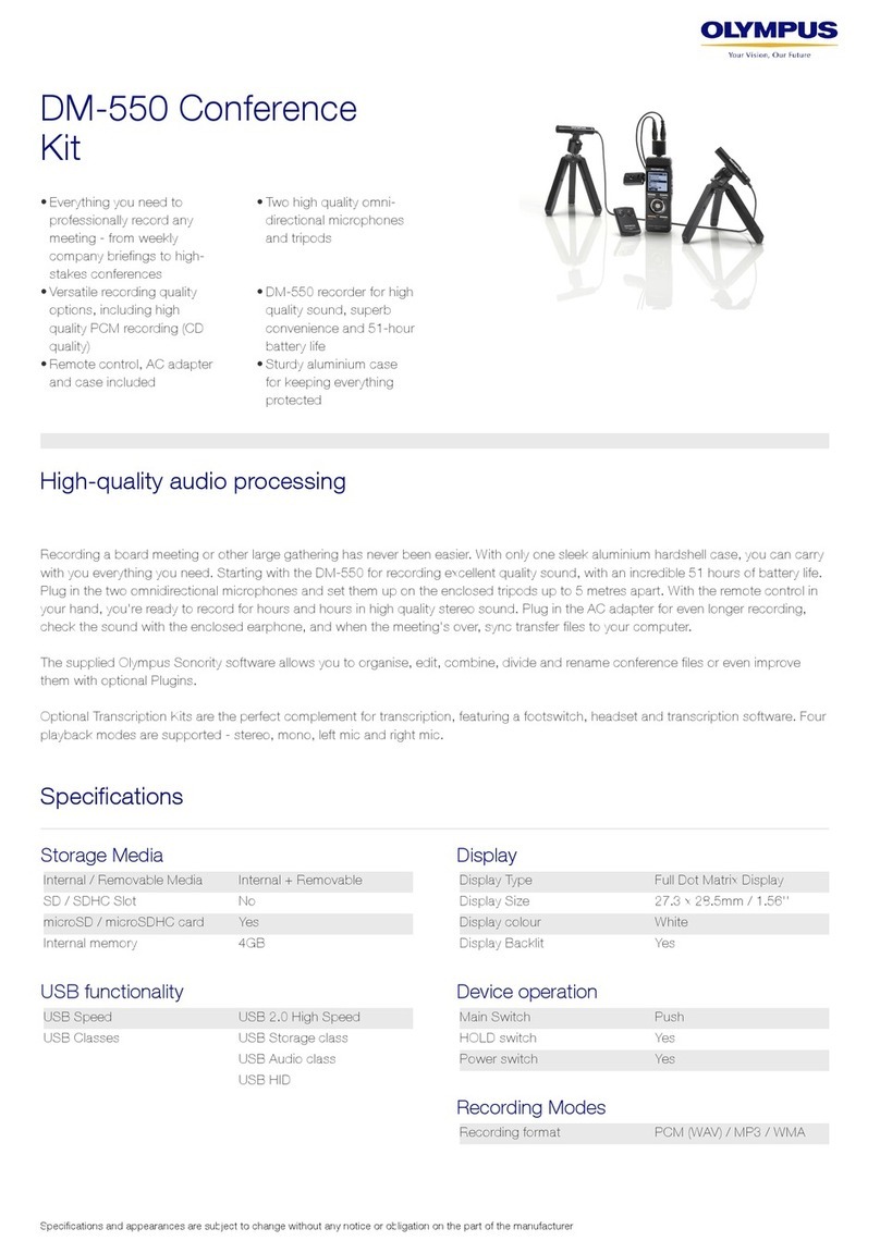 Olympus DM-550 User manual