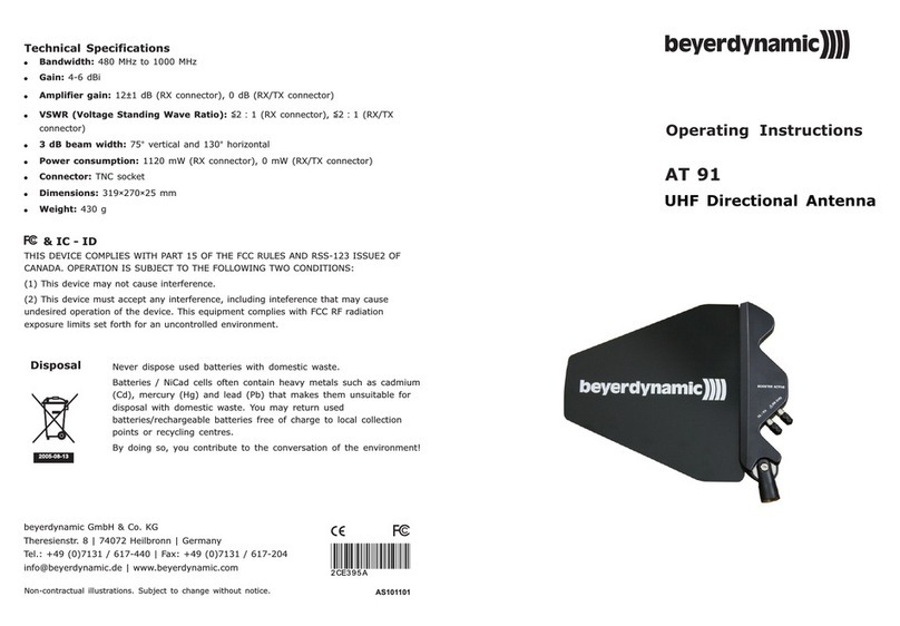 Beyerdynamic AT 91 operating instructions