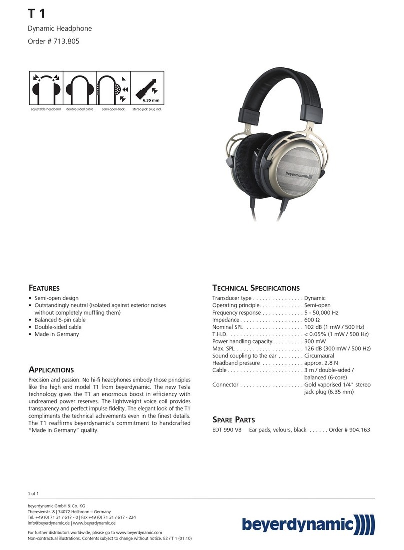 Beyerdynamic T1 User manual