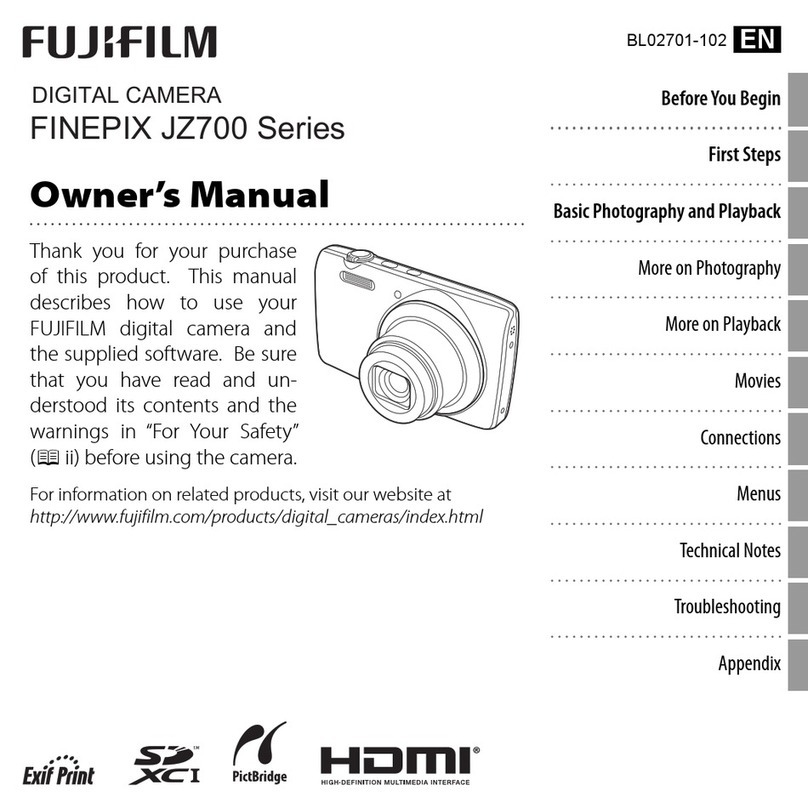 FujiFilm FINEPIX JZ700 Series owner's manual